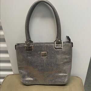 Anne Klein Elegant Gray Handbag tote